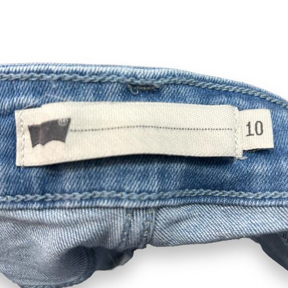 Levi’s White Tab Cuffed Bermuda Shorts Womens Size 10 Light Wash Rolled Jorts - Picture 6 of 7